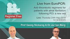 Anti-thrombotic regimens for patients with Atrial fibrillation following PCI - Prof. Georg Nickenig & Dr Jur ten Berg