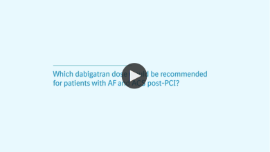 Which dabigatran dose would be recommended for patients with AF and ACS post-PCI?