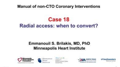 Case 18: Manual of non-CTO interventions: Radial PCI - when to switch?