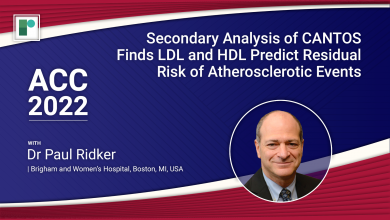 Secondary Analysis of CANTOS Finds LDL & HDL Predict Residual Risk of Atherosclerotic Events