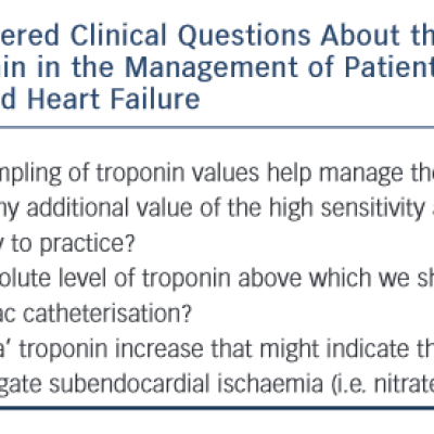 Role of Cardiac Troponin in Management of Patients