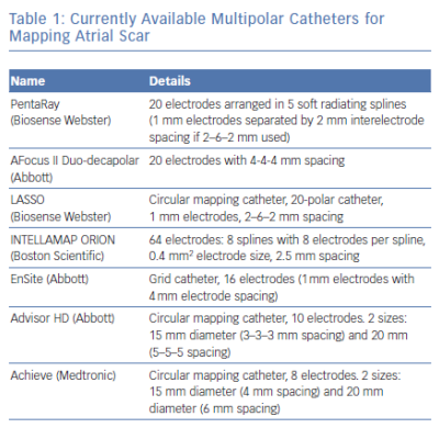 Currently Available Multipolar Catheters