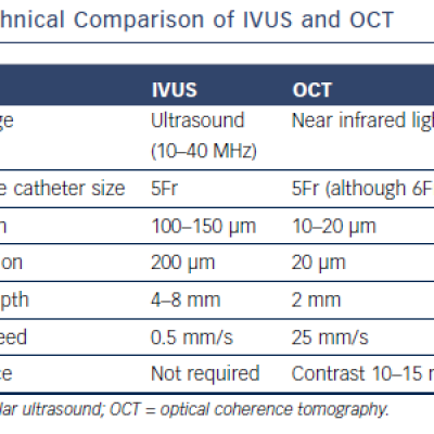 Table 1 Technical Comparison of IVUS and OCT
