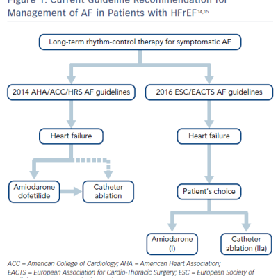Figure 1 Current Guideline Recommendation for Management of AF in Patients with HFrEF