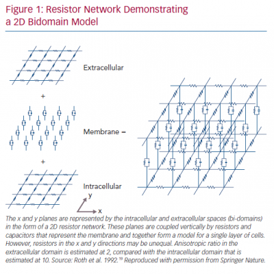 Resistor Network Demonstrating a 2D Bidomain Model