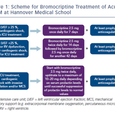 Figure 1 Scheme for Bromocriptine Treatment of Acute PPCM at Hannover Medical School