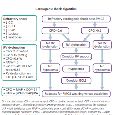 Figure 3 INOVA Mechanical Circulatory Support Escalation and Weaning Algorithm/Protocol