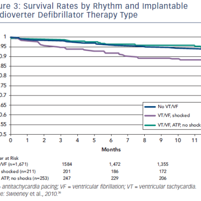Figure 3 Survival Rates By Rhythm And Implantable Cardioverter Defibrillator Therapy Type