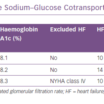Baseline Characteristics of the Three Sodium–Glucose Cotransporter-2 Inhibitor Trials