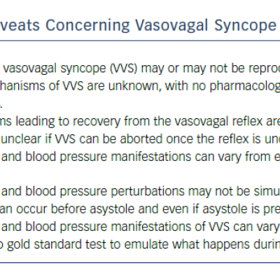 Table 1 Caveats Concerning Vasovagal Syncope