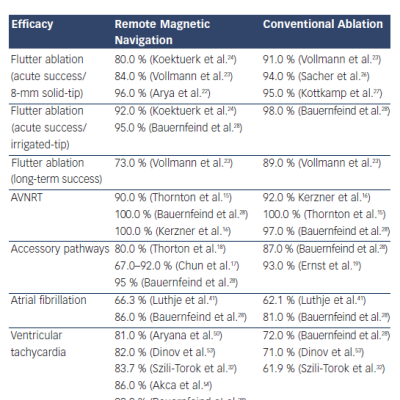 Efficacy of Remote Magbetic Navigation