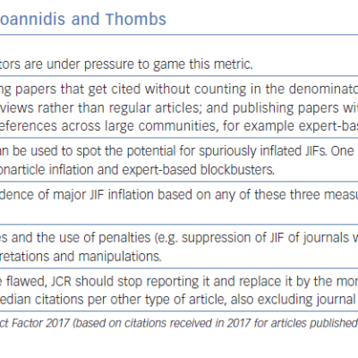 Main Points Made by Ioannidis and Thombs