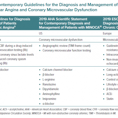 Comparison of Contemporary Guidelines for the Diagnosis and Management of Patients With Microvascular Angina and Coronary Microvascular Dysfunction