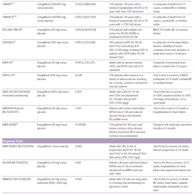 Completed and On-going CVOTs of New Antidiabetic Drugs