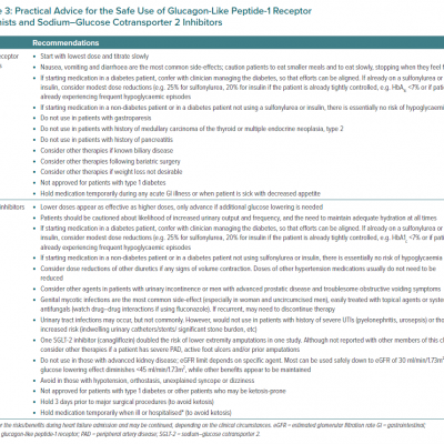 Practical Advice for the Safe Use of Glucagon-Like Peptide-1 Receptor Agonists and Sodium–Glucose Cotransporter 2 Inhibitors