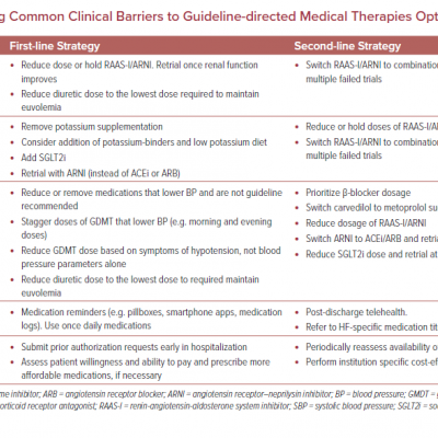 Overcoming Common Clinical Barriers to Guideline-directed Medical Therapies Optimization