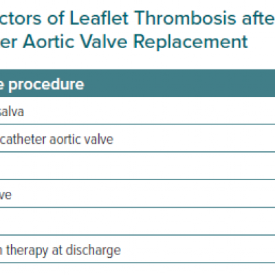 Predictors of Leaflet Thrombosis after Transcatheter Aortic Valve Replacement