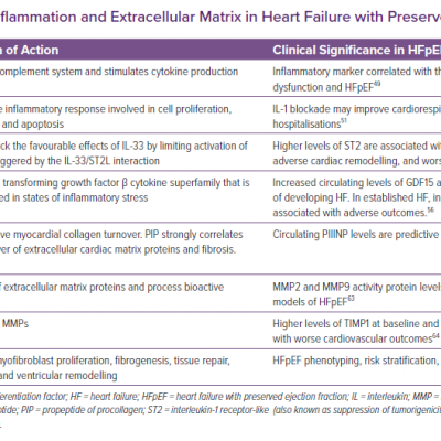 Biomarkers of Inflammation and Extracellular Matrix in Heart Failure with Preserved Ejection Fraction 