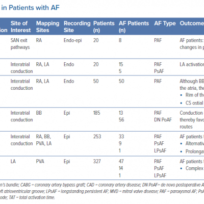 Atrial Excitation in Patients with AF