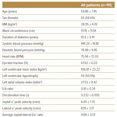 Clinical and Echocardiographic Characteristics of the Study Cohort