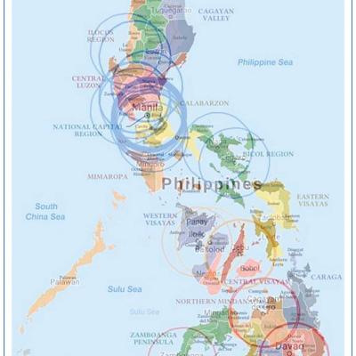 Figure 3 Combined Map of the Geographic Areas of Responsibility and Provinces of the Philippines