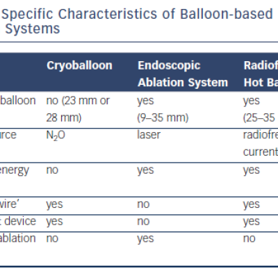 Specific Characteristics of Balloon-based Ablation Systems