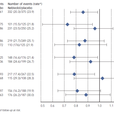 Figure 3 Subgroup Analysis of the Primary Endpoint of the SENIORS Trial Showing Similar Effects in HF-PEF as in Heart Failure with Preserved Ejection Fraction Patients