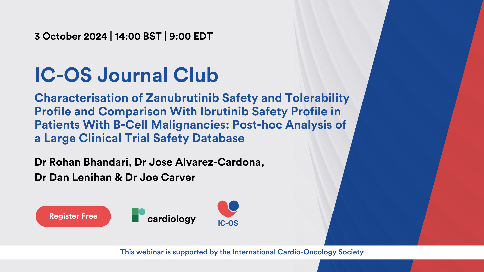 IC-OS Journal Club: Post-hoc Analysis of a Large Clinical Trial Safety Data